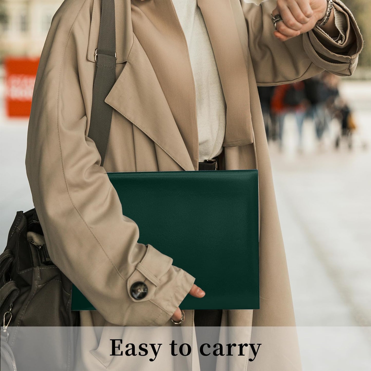 Diploma Cover 8.5x11 Inch, Graduation Certificate Holder - Elegant Faux Leather Folder for Graduation, Wedding Officiant,Forest Green-1 Pack