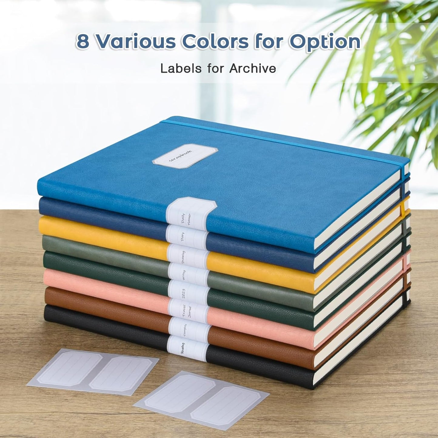 College Ruled Notebook, A4 Hardcover Leather Notebook for Work, Lined Notebook Journal for Women, Men, 192 Thick Paper, 8.5" x 11", Large Notebook with Pockets, Professional Business Notebook, Purple