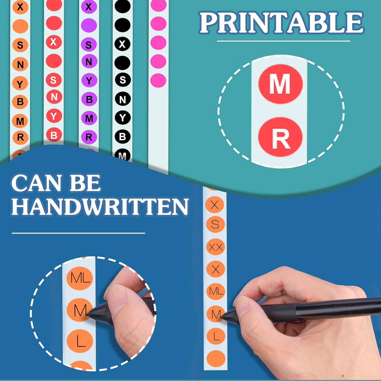 1/2 Inch Solid Round Color Coding Labels Roll, Self-Adhesive Circle Dot Sticker 10 Assorted Colors for Inventory and Home Organize, File Classification, 10 Colors (10000)