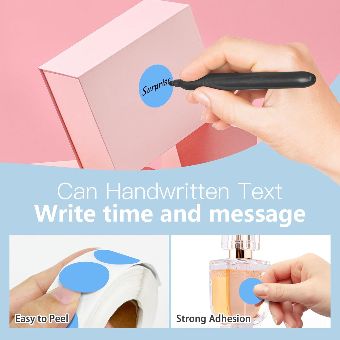 1 Inch Round Color Coding Labels, 1000 Dots Per Roll Sky Blue Color Coded Dot Stickers, Round Color Dot Labels for Organizing, Filing, and Storage