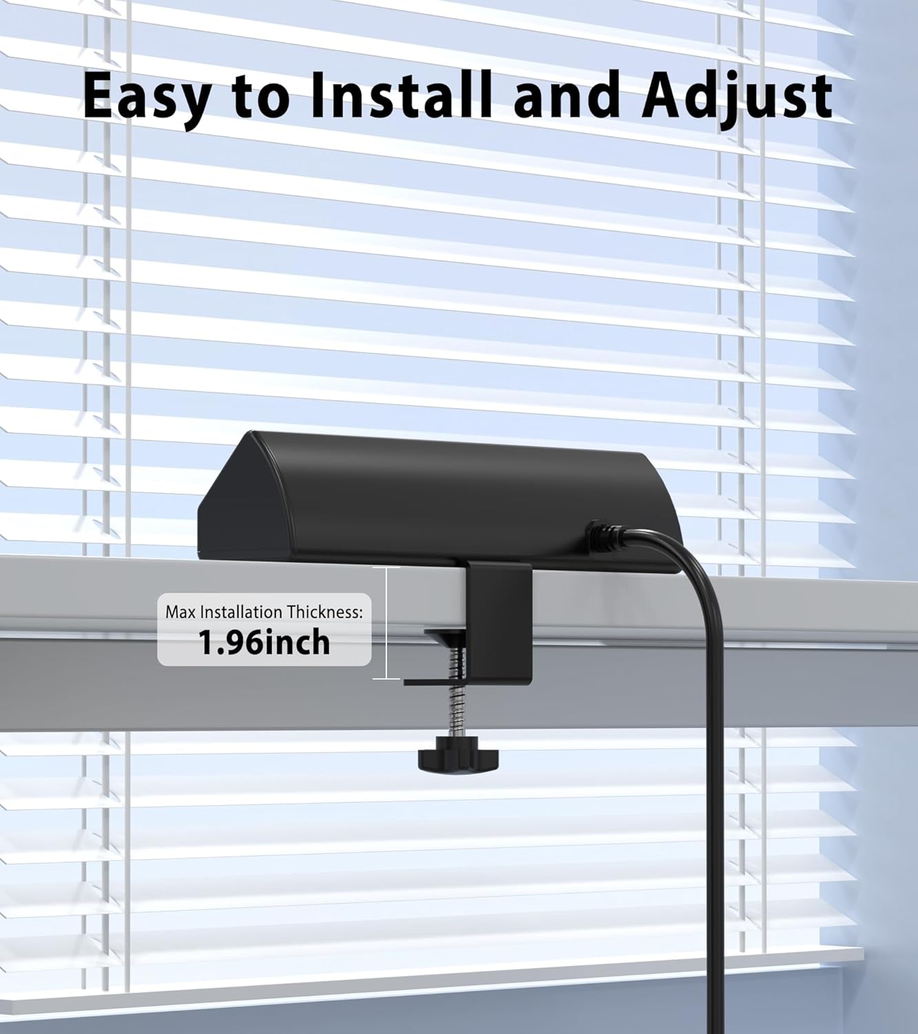 45W Fast Charging Station,Desk Clamp Power Strip,4 PD USB-C Ports,5 AC Outlets,Surge Protector Power Strip, 14AWG Heavy Duty Cord, Fits 1.9" Tabletop Edge (Black, 10 FT Cable)