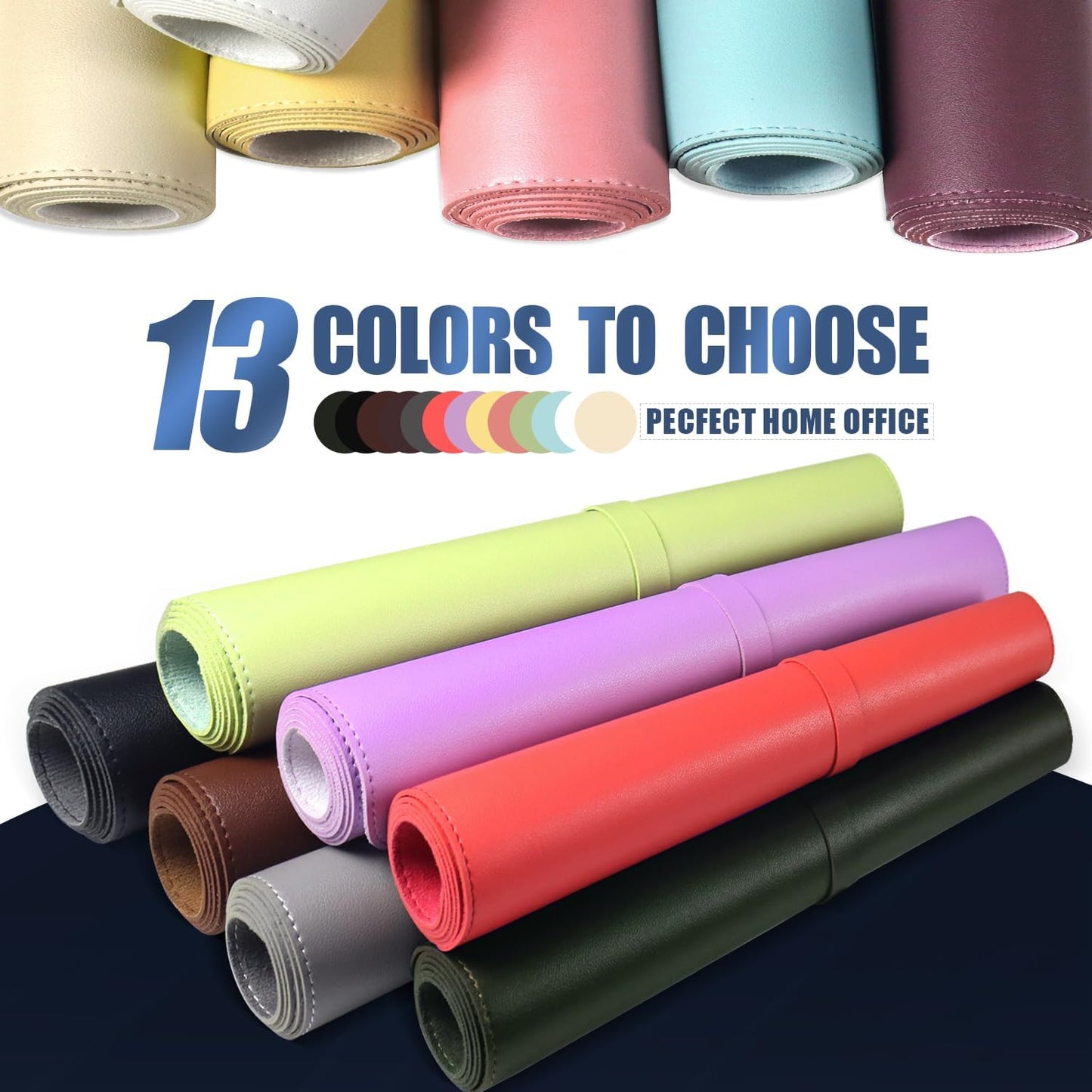 Desk Pad Protector, Leather & Suede Desk Mat, Non-Slip Desk Pad Mat, Large Mouse Pad, Waterproof Desk Blotter Mat, Desk Cover for Office, Home (Lilac, 23.6" x 13.7")