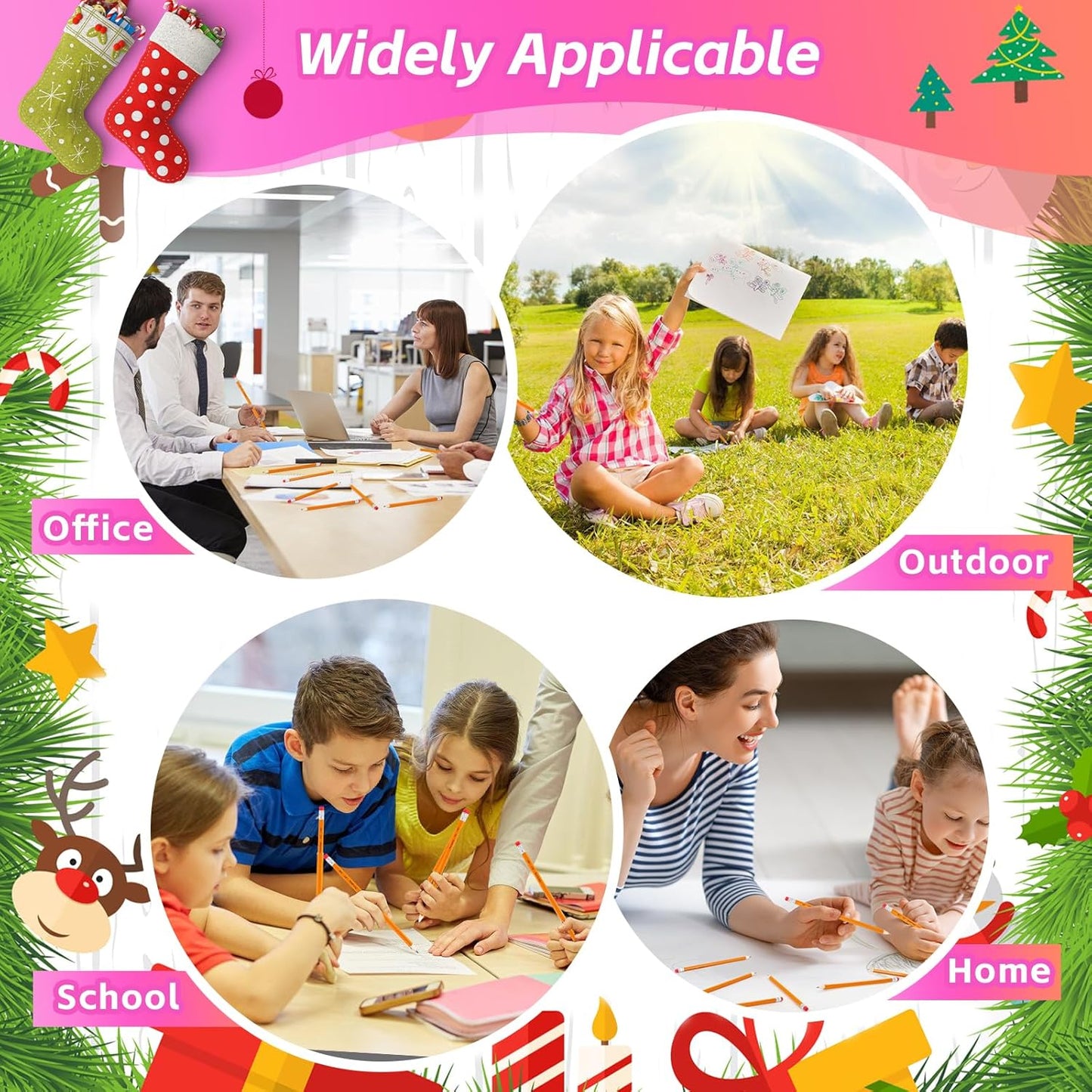 50 Pack #2 Pencils, Pre-Sharpened Pencils with Erasers, Bulk Yellow Graphite Pencils for School Teacher Supplies Office Essentials Desk Accessories, No 2 HB Pencil for Writing Drawing Sketching Gifts