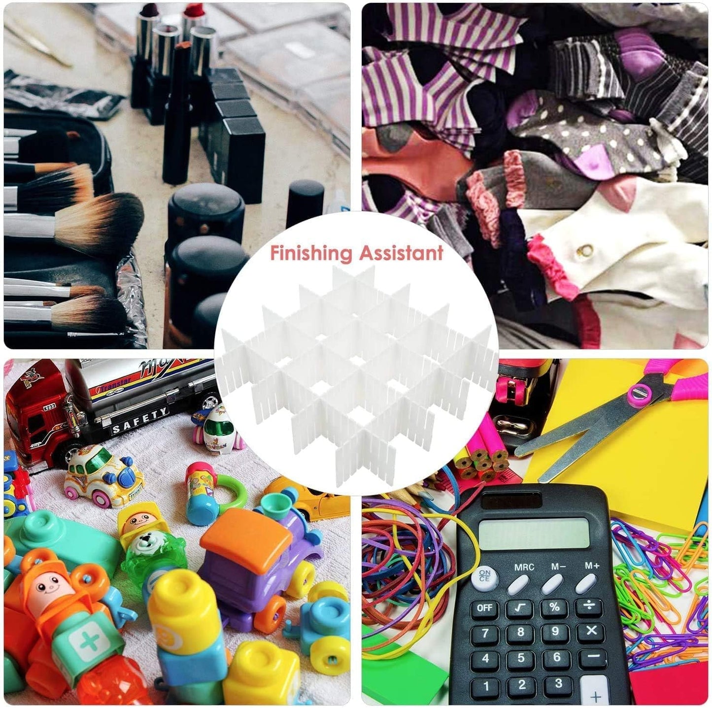 18Pcs Drawer Dividers, Adjustable Drawer Organizer for Socks, Underwear, Makeup, Can Help Tidy Kitchen, Bedroom, Dresser White