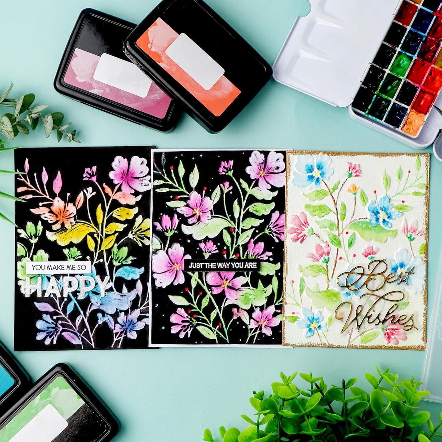 BAOFALI 3D Cherry Blossom Rose Plastic Embossing Folders for DIY Scrapbooking Photo Album Card Paper Craft Decoration for Card Making,Embossing Template Paper Card Embossing Stencil 6.3" L x 4.5" W.