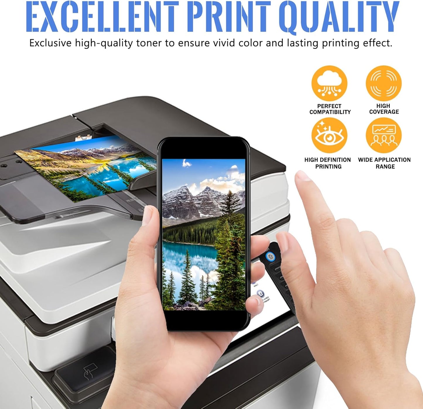 1 Pack MP C5502 Cyan Toner Cartridge | Replacement for Ricoh MP C5502 Work with Aficio MP C4502 C4502A C5502 C5502A LANIER MP C4502 C4502A C5502 C5502A SAVIN MP C4502 C4502A C5502 C5502A | 841754