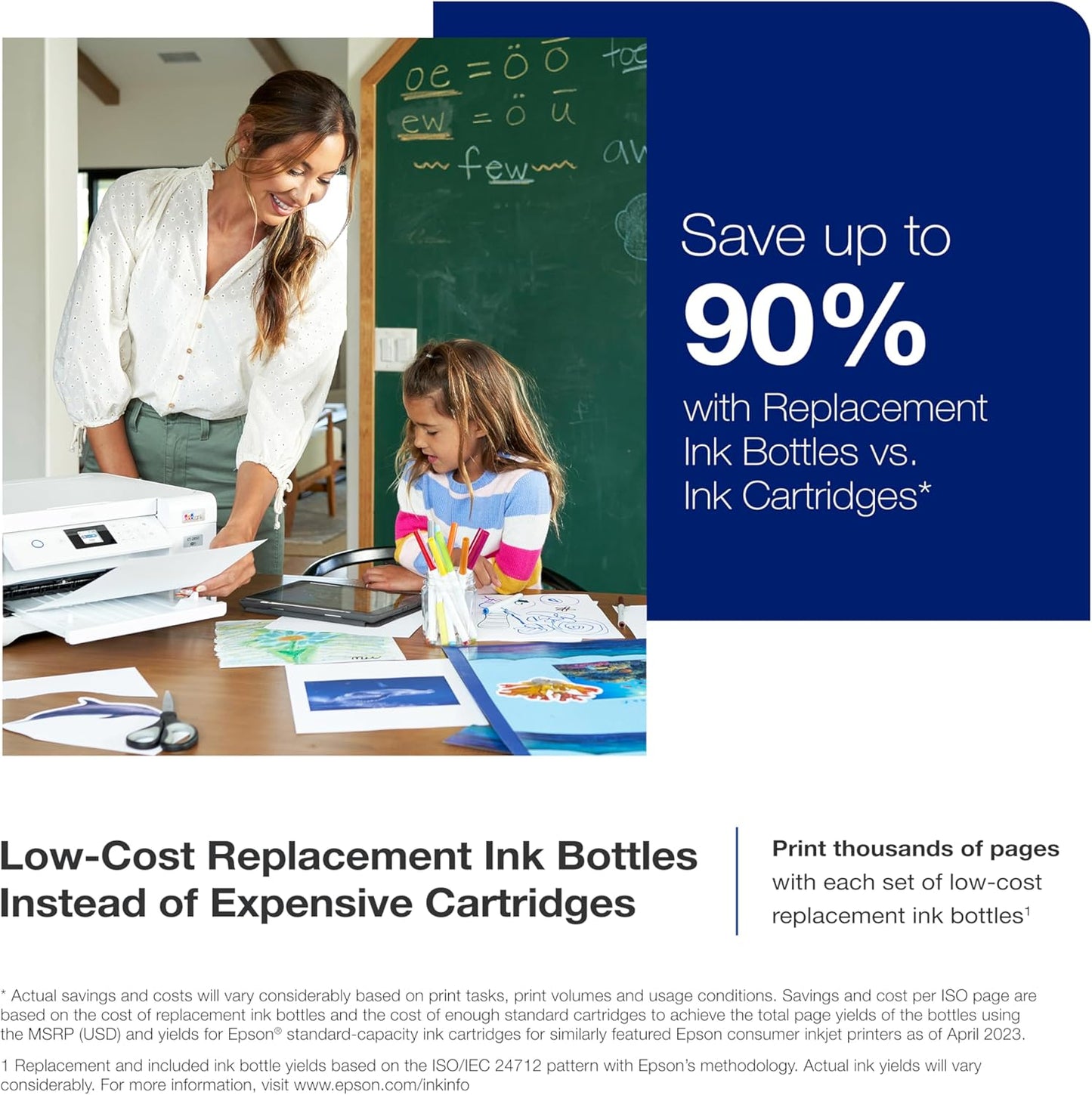 Epson EcoTank ET-4800 Wireless All-in-One Cartridge-Free Supertank Printer with Scanner & EcoTank ET-2850 Wireless Color All-in-One Cartridge-Free Supertank Printer with Scan