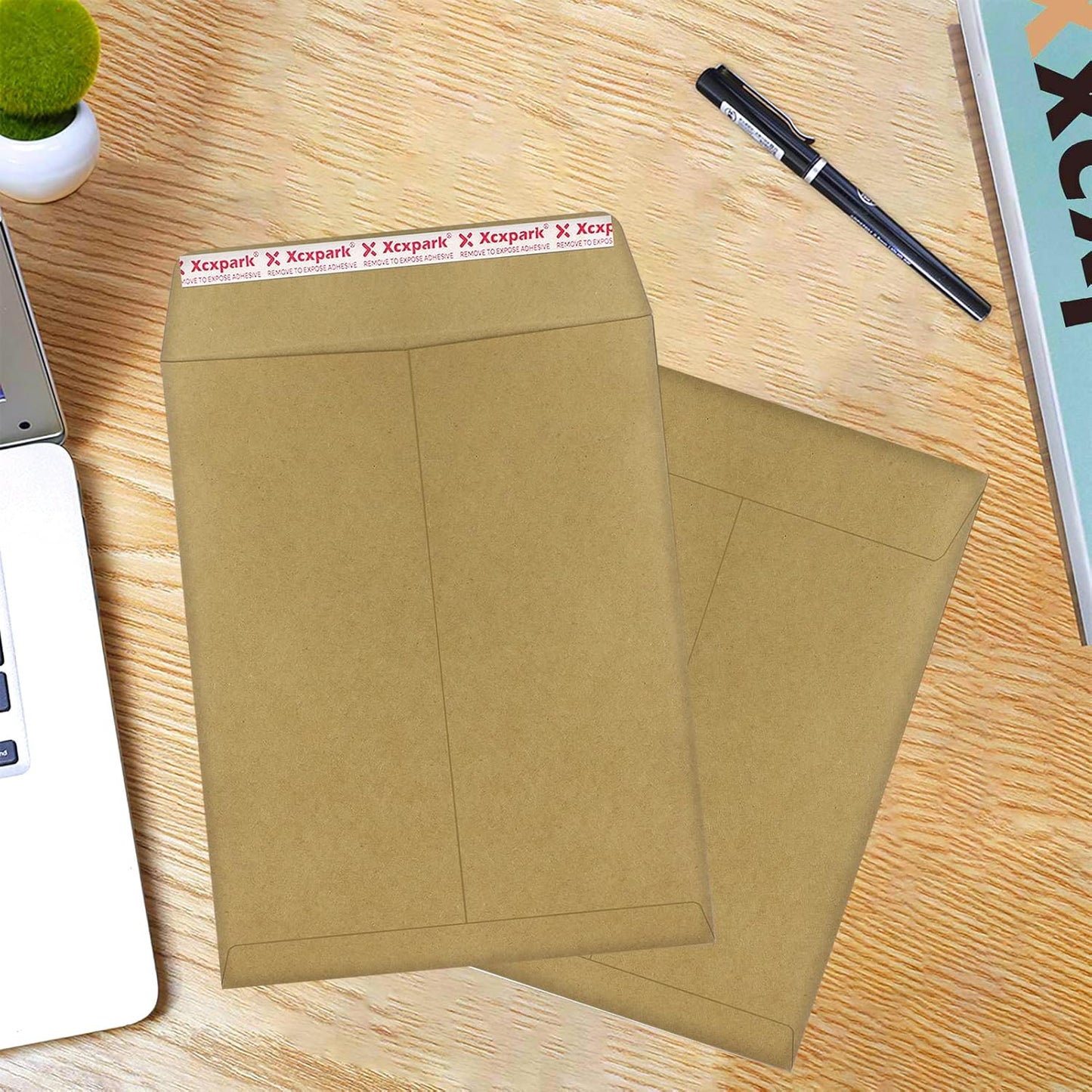 60 PCS 9x12 inches Security Catalog Envelopes Printable Self Seal Envelopes, Anti Tear Recycled Kraft Envelopes for Invitation Cards, Pictures, Photos, Documents