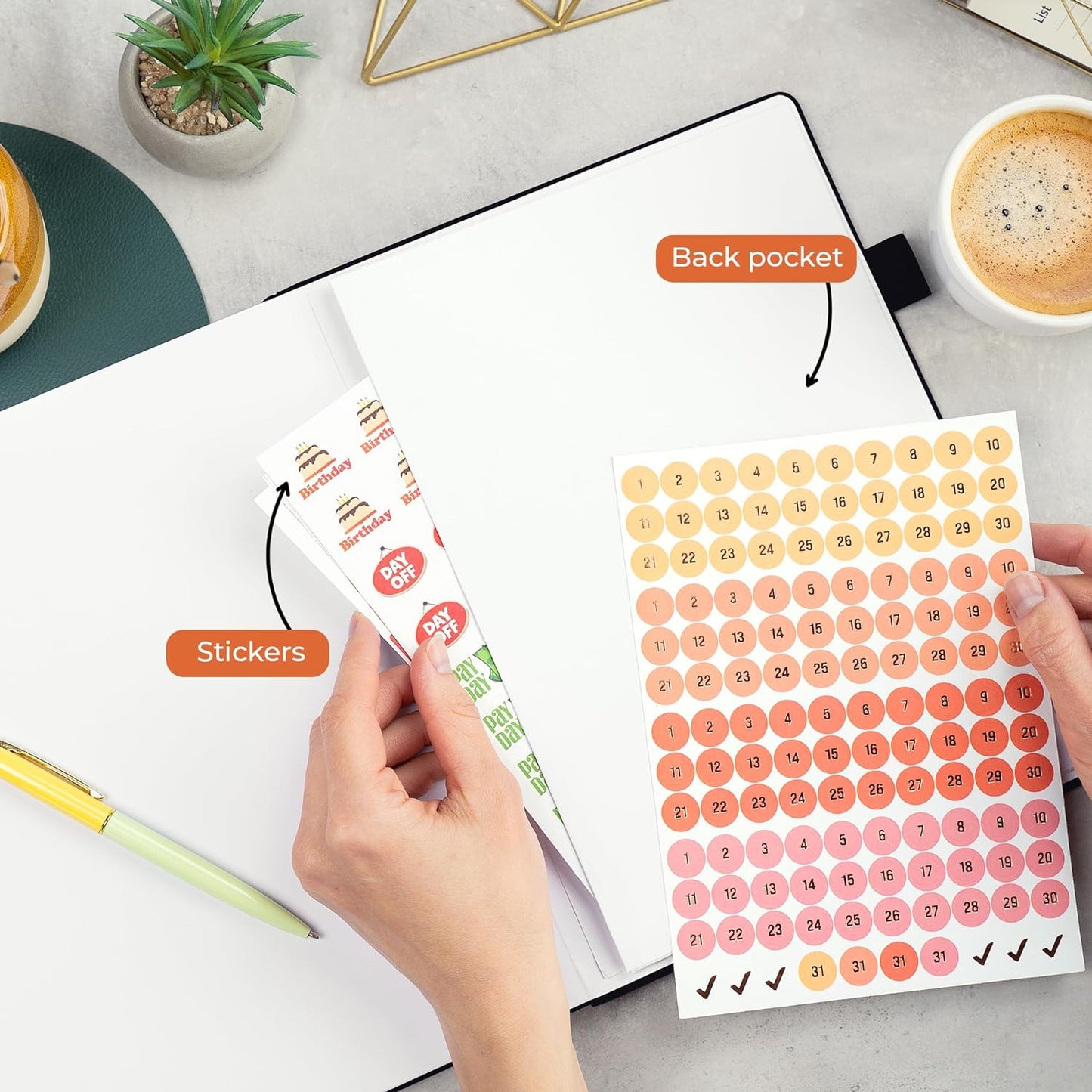 Clever Fox Appointment Book – Hourly Schedule Planner with 15-Minute Increments – Time Box Planner for Daily Work & To-Dos – Weekly & Monthly Spreads, Undated, Hardcover, 8.3x11″ (Black)