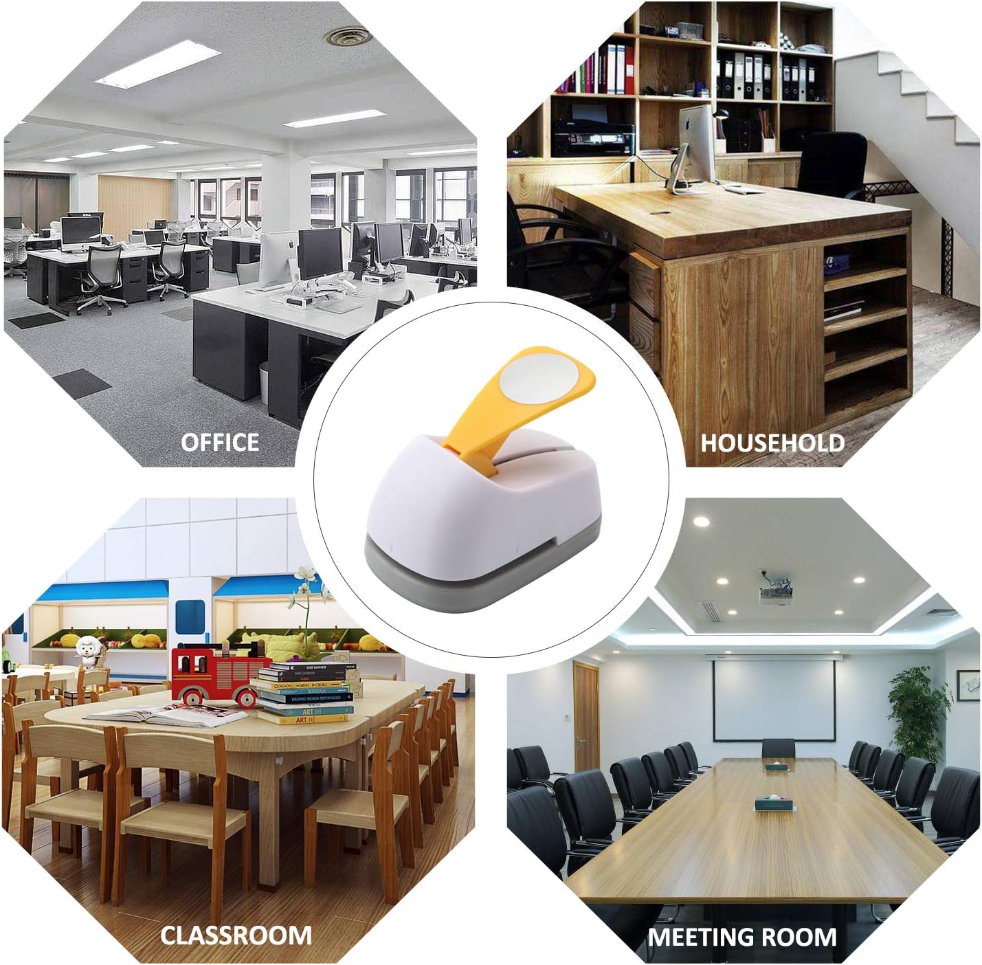 Craft Lever Punch 3 inch Hexagon Paper Punch Professional Tool for Paper Crafting DIY Projects,Gifts,Stationery,Education,Greeting Cards Arts Fun Projects