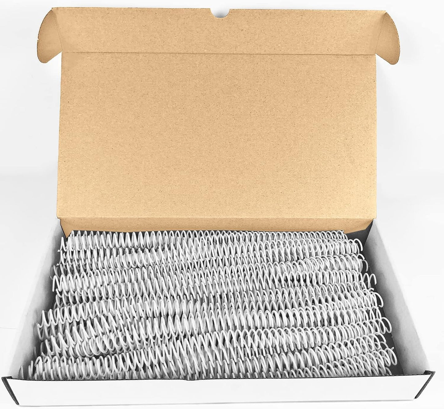 Binditek 50 Pack Plastic Spiral Binding Coils, 12mm(1/2"), 90 Sheet Capacity, 4:1 Pitch, White, 48Loops, for Letter Size, for Students and Coworkers