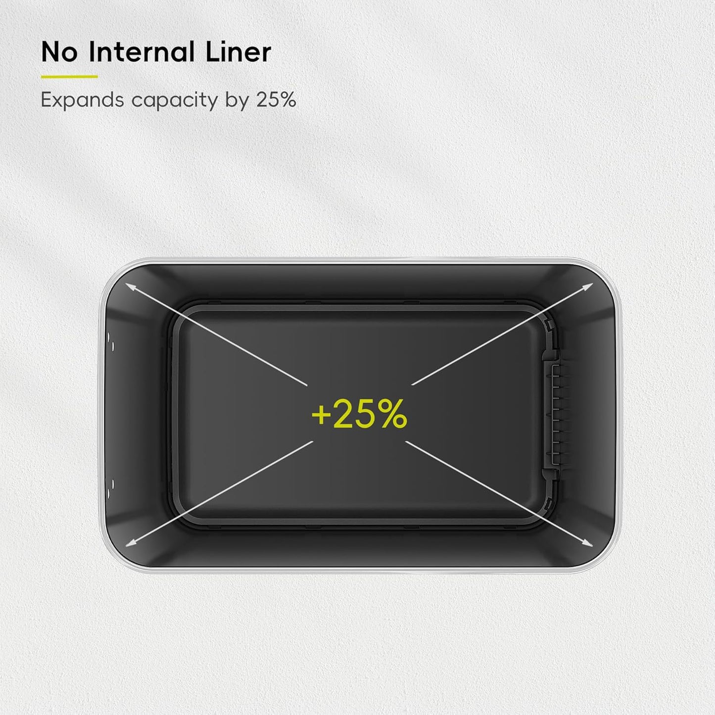 EKO Hudson Slim 50L / 13.2 Gallon Kitchen Trash Can with Lid, Stainless Steel Step Garbage Can for Kitchen or Home, Space-Saving Garbage Can with Soft Close Lid, Stay-Open, Liner Ring, Handle