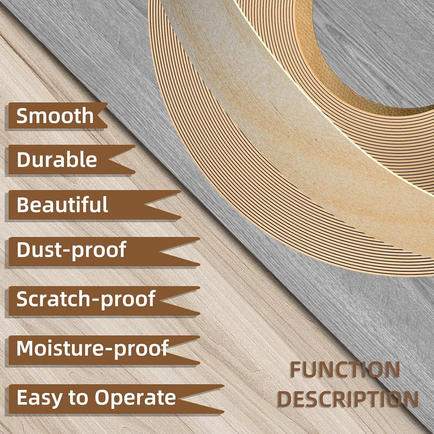 GSCIT Club Birch Edge Banding, 2 inch x 100ft roll of Veneer Edge Banding Preglued Flexible, Real Wood Tape Banding