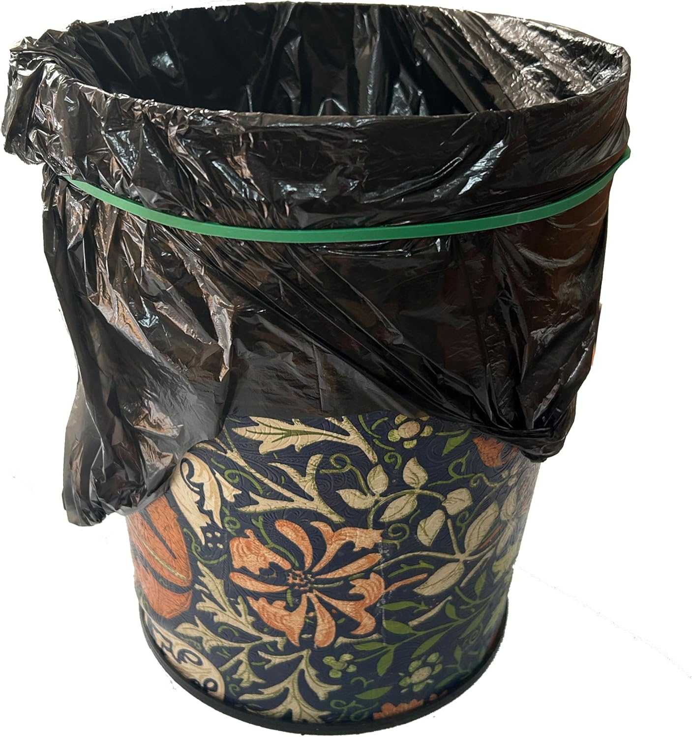 AMUU Rubber Bands Large Flat Fold Length12inch 40 Pieces Fits 8-33 Gallon Trash Cans Green Heavy Duty Elastic Rubber Bands for File folders Office Home Supplies