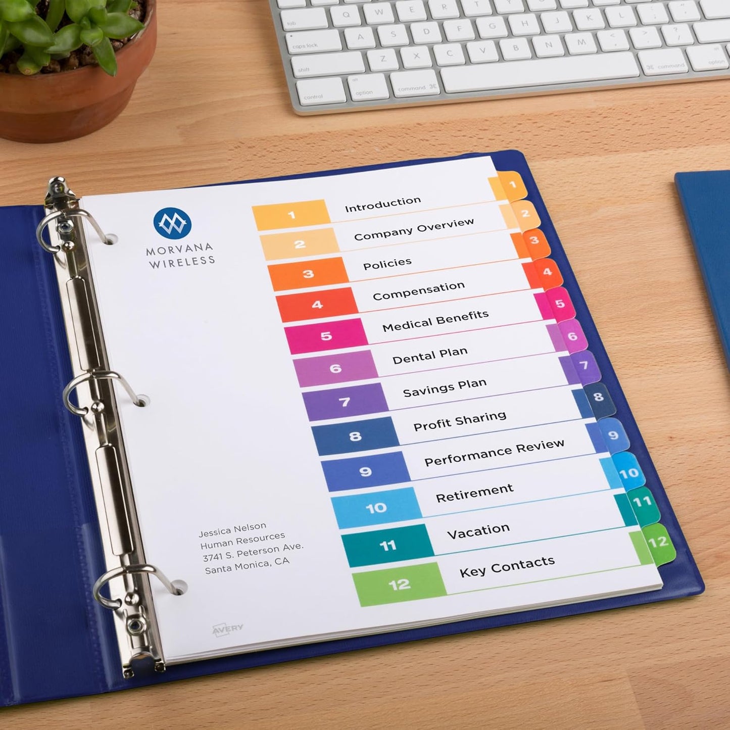 Avery Dividers for 3 Ring Binders, 12 Tabs per Set, Customizable Table of Contents, Multicolor Tabs, Great for Organizing Reports, Projects, and More (3 Sets of 11073)