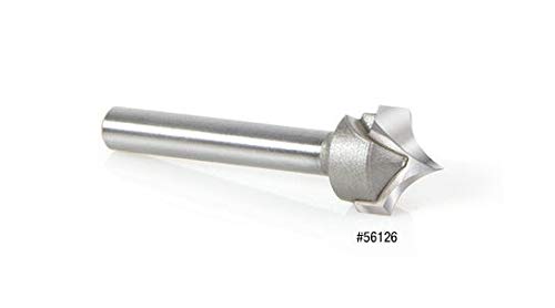 Amana Tool 56123 Carbide Tipped Point Cutting Roundover Router Bit Rounding 1/4 R x 1/2 D x 1/2 x 1/4 Shank x 2 Inch Long