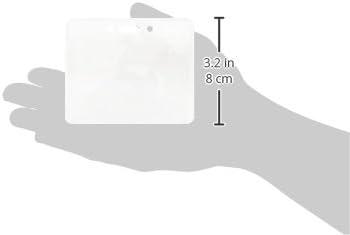 Amazon Basics ID Badge Holders, Horizontal Clear Plastic 3.38" x 2.38", Pack of 50