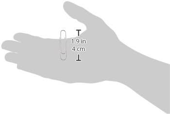 Amazon Basics Jumbo Size Office Paper Clips, Non Skid, 1000 Count (10 Pack of 100), Silver, A7072557