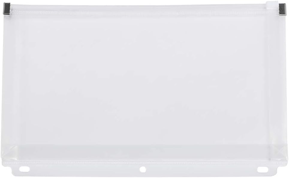 JAM PAPER Plastic 3 Hole Punch Binder Envelopes with Zip Closure - #10 Wallet Booklet - 6 x 9 1/2 - Clear - 12/Pack