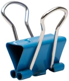 JAM PAPER Colorful Binder Clips - Extra Small - 3/5 Inch (15 mm) - Blue Binderclips - 30/Pack