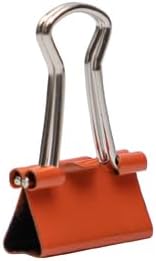 JAM PAPER Colorful Binder Clips - Extra Small - 3/5 Inch (15 mm) - Orange Binderclips - 30/Pack