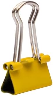 JAM PAPER Colorful Binder Clips - Extra Small - 3/5 Inch (15 mm) - Yellow Binderclips - 30/Pack