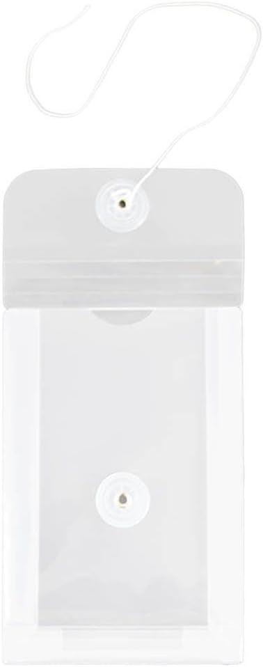 JAM PAPER Plastic Envelopes with Button & String Tie Closure - 4 1/4 x 6 1/4 - Clear - 3/Pack