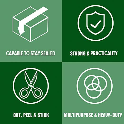 HERKKA Clear Packing Tape, 24 Rolls Heavy Duty Packaging Tape for Shipping Packaging Moving Sealing, Thicker Clear Packing Tape, 2 inches Wide, 65 Yards Per Roll, 1560 Total Yards