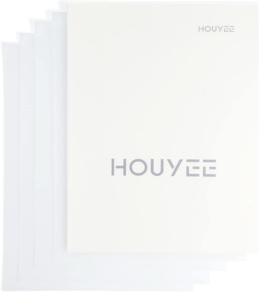 HOUYEE 20 Pack 15 Mil PVC Binding Presentation Covers, Frost Clear Report Covers, Letter Size, 8.5x11 Inches (15 Mil, 20P Frost Clear)