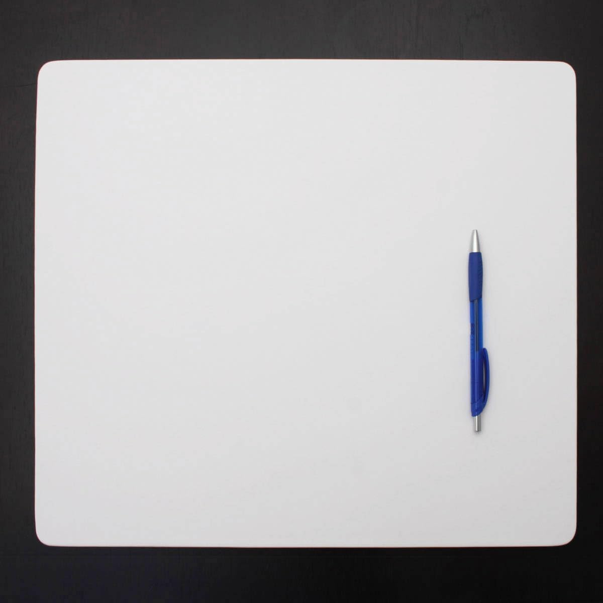 Dacasso 17" x 14" White Leatherette Luxury Conference Table Pad - Desk Blotter for Writing - Boardroom Organization & Executive Desk Decor