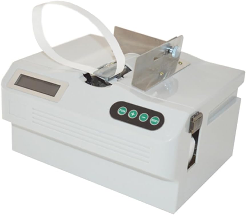 INTBUYING Cash Bundling Machine Fully Automatic Small Banknote Baling Machine Binding Speed 2 Secs Per Time Binding Machine for tie Bills Cards banknotes