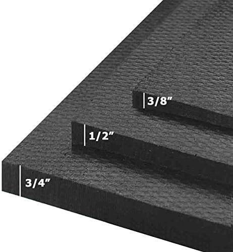 American Floor Mats - Heavy Duty Stall Tiles - Stable/Horse Tiles - Thick, Durable Rubber Flooring Solid Black 12' x 20' Set 3/8" Thick (60 Tiles Total)