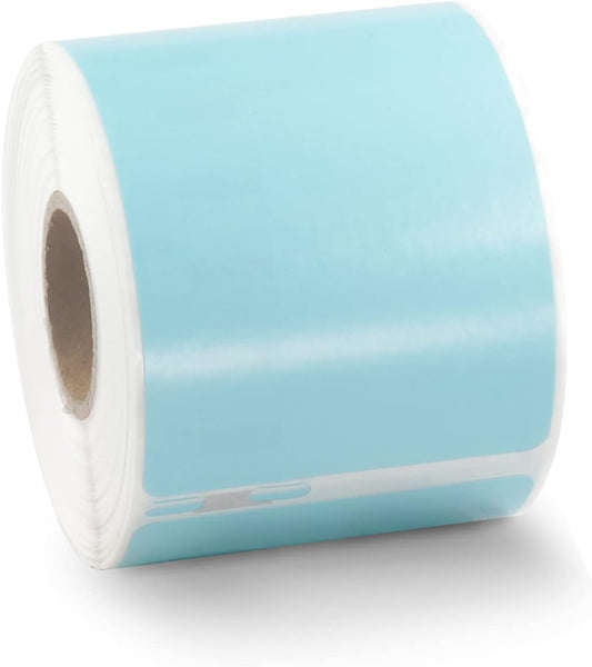 BETCKEY Colored Labels Compatible with Dymo 30323 (2-1/8" x 4") Name Badge Labels, Compatible for Dymo LabelWriter Thermal 450, 4XL & Zebra Desktop Printers [1 Roll, Light Blue]