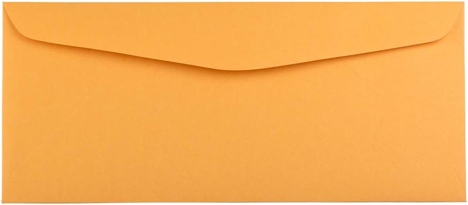 JAM PAPER #14 Envelopes - 5 x 11 1/2 - Brown Kraft Manila - Bulk 500/Box