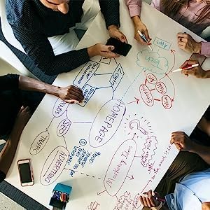 Clingers Instant Whiteboards - Repositional Dry Erase Sheets, 40 Whiteboards per Roll, 20x30 Inch, Removable & Recyclable Cling-rite Rolls for School, Office Decor, and Art Projects - American Made