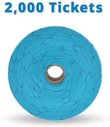 INDIANA TICKET CO. 2,000 Blue Star Tickets, Single Roll – 4 Color Selection – Classroom Rewards, Events, Fundraisers, Door Entry, Raffles, Prizes, Drink/Food Tickets, Party Supplies & More.