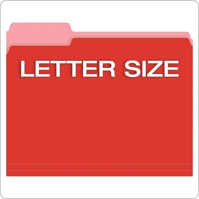 Colored File Folders - School & Office Supplies - 100-Pack of 10 Assorted Colors, Folders for Documents - 1/3-Cut Tabs - File Folders Letter Size, Teachers Must Haves - Olisco