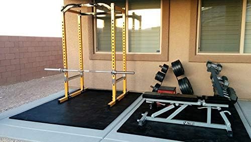 American Floor Tiles - Heavy Duty Stall Tiles - Stable/Horse Tiles - Thick, Durable Rubber Flooring Solid Black 6' x 12' Set 1/2" Thick (18 Tiles Total)