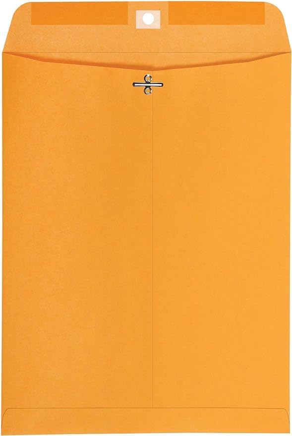 Catalog Envelopes (Open End), Brown Kraft, 28 Pound. 500 Per Pack. (Clasp, 12"x15.5)