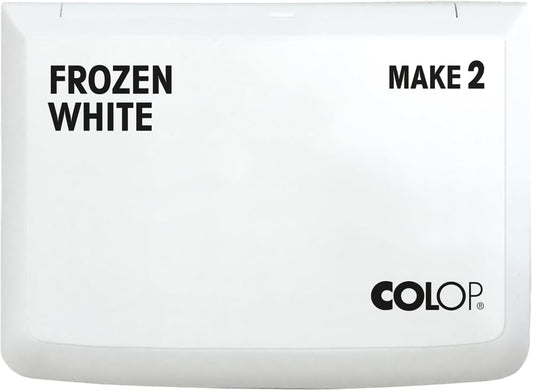 COLOP Make Series, Ink Stamp Pads, with Non-Toxic Premium Ink, Water-Based Acid-Free (Frozen White, Make 2-2-3/4" x 4-1/4")