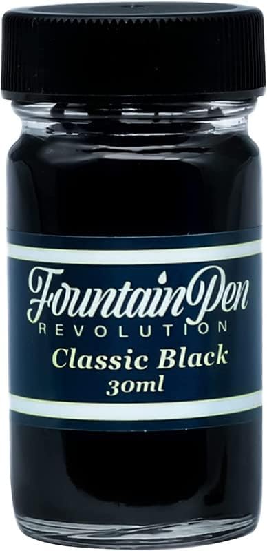 FPR Classic Black Fountain Pen Ink - 30 ml Saturated Black Ink Bottle for Smooth, Effortless Writing - Professional/Daily Use Refill Ink for Fountain Pens - Premium Stationery Supplies