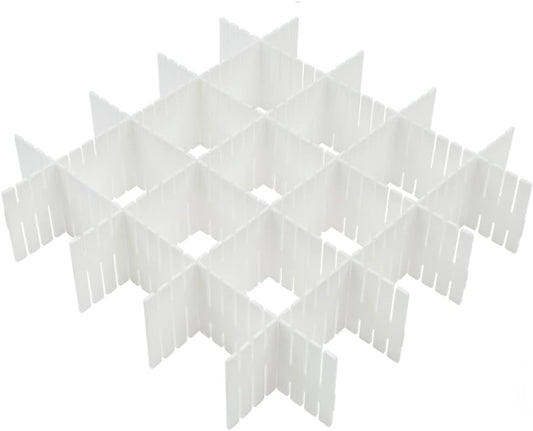 8Pcs Drawer Dividers, Adjustable Drawer Organizer for Socks, Underwear, Makeup, Can Help Tidy Kitchen, Bedroom, Dresser White
