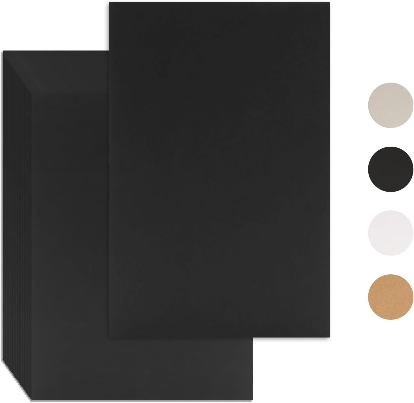 25 Pcs Book Board, Binder Board, Cover Board, Heavy Duty Chipboard for Book Binding, DIY Cardboard (Black, 8.5 x 11 Inch 80PT)