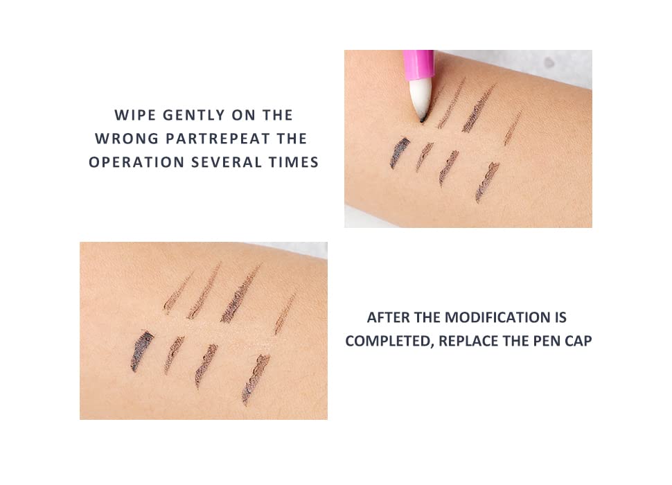 2Pack Eyeliner Remover Eraser Pen, Eye Make Up Corrector, Easy to Remove and Correction Magnetic Eyeliner Fixer, Extract for Sensitive Skin Original (white -2)