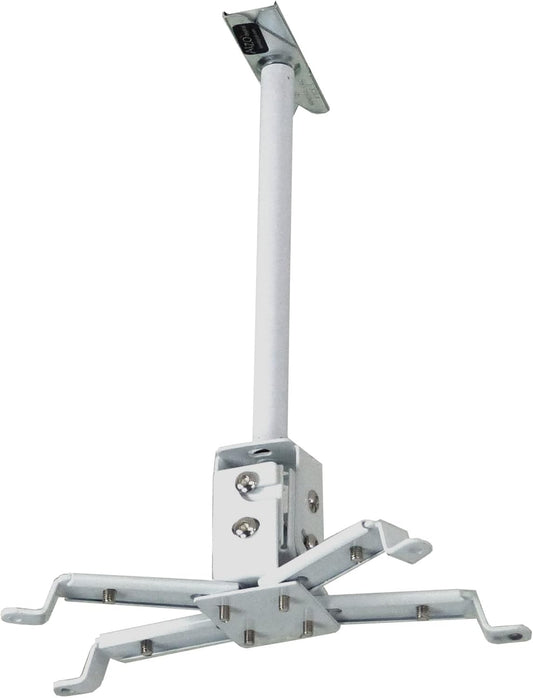 ALZO Short Suspended Drop Ceiling Video Projector Mount with Scissor Clamp for T-Bar Attachment with 10 Inch Drop