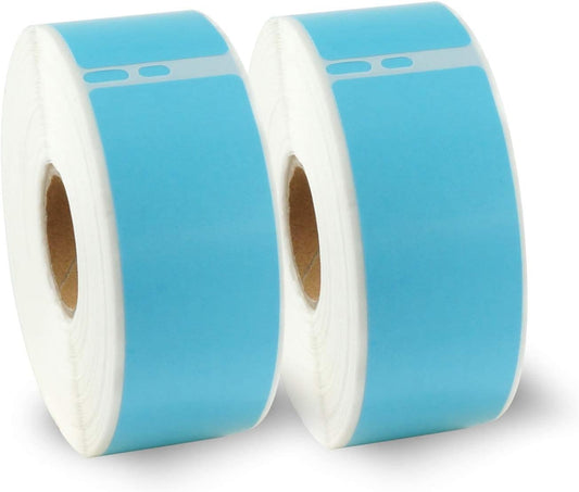 BETCKEY - Compatible DYMO 30252 (1-1/8" x 3-1/2") Address & Barcode Replacement Labels - Compatible with Rollo, DYMO Labelwriter 450, 4XL & Zebra Desktop Printers[2 Rolls/700 Labels, Light Blue]