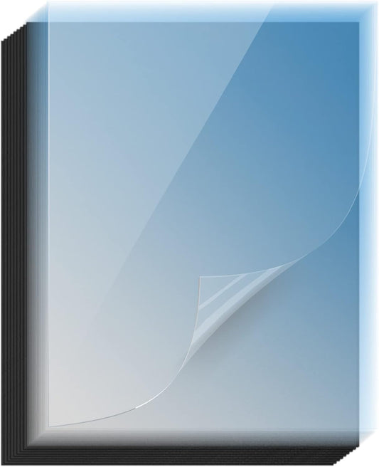 HOUYEE 120 Pack Binding Covers Set, 8.5x11 Inches, Including 60 Pcs 12 Mil Sand Plastic Texture, 60 Pcs 10 Mil Clear Binding Covers