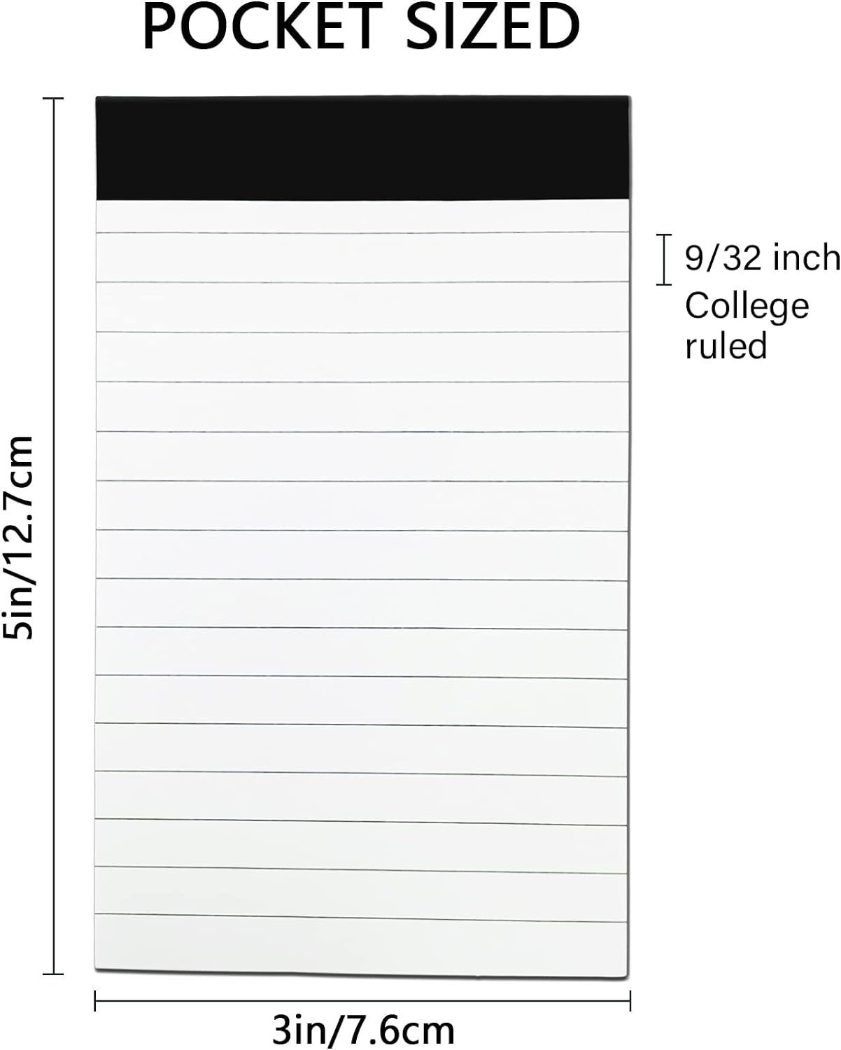 20 Pack Small Notepad, 3 x 5 Inch Ultra Quality Note Pads, Server Lined Papers and Desk Notepads for Office Supplies, Writing and Memo pads 30 Sheets Each