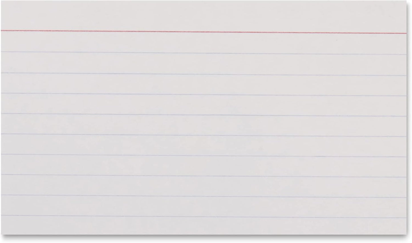 Amazon Basics Paper Flash Ruled Index Note Cards, Heavy Weight, White, 3 x 5 Inch Card, 300 Count, 100 Pack of 3