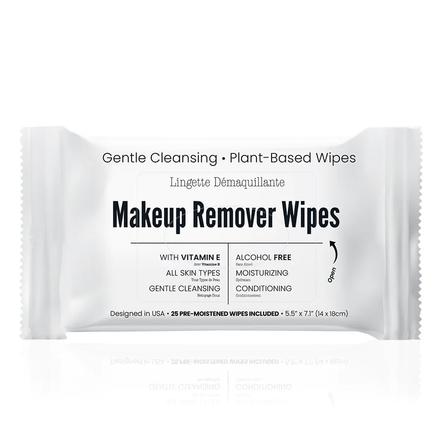 Bulk Makeup Remover Wipes - 25 Wipes per Bulk Pack - Resealable Packaging for Convenience